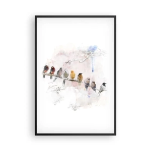 Plakát v černém rámu - Okřídlené setkání - 61x91 cm