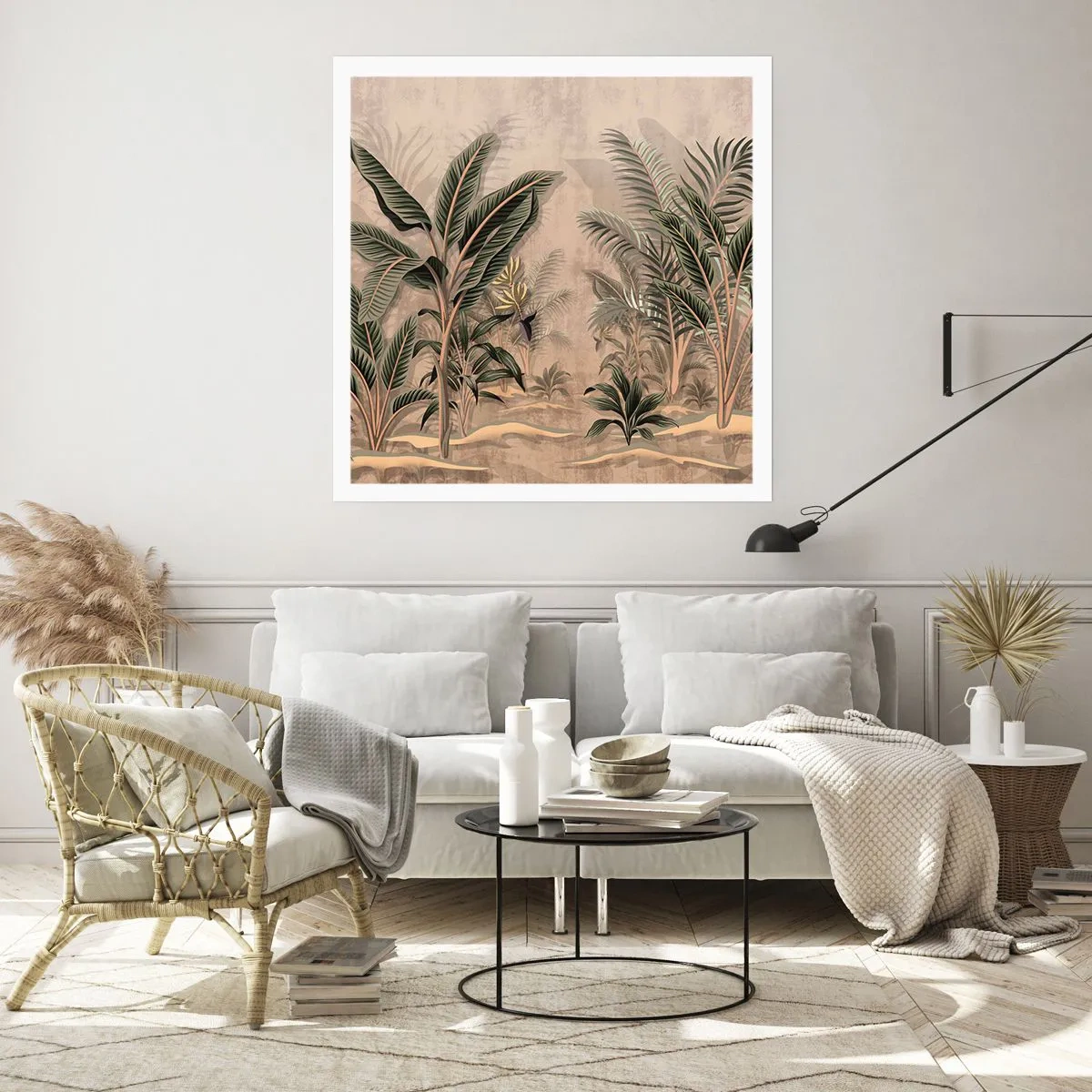 Plakát - Rytina v koloniálním stylu - 60x60 cm