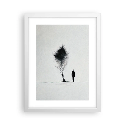 Plakát v bílém rámu - Všichni se touláme - 30x40 cm