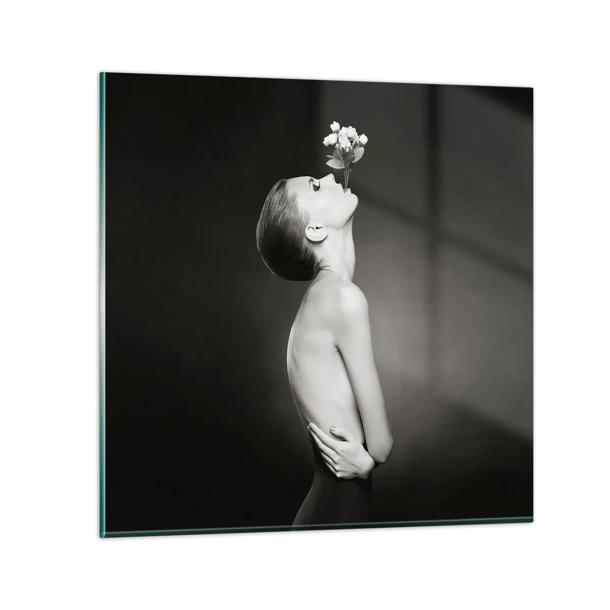 Obraz na skle - Excentrická elegance - 30x30 cm