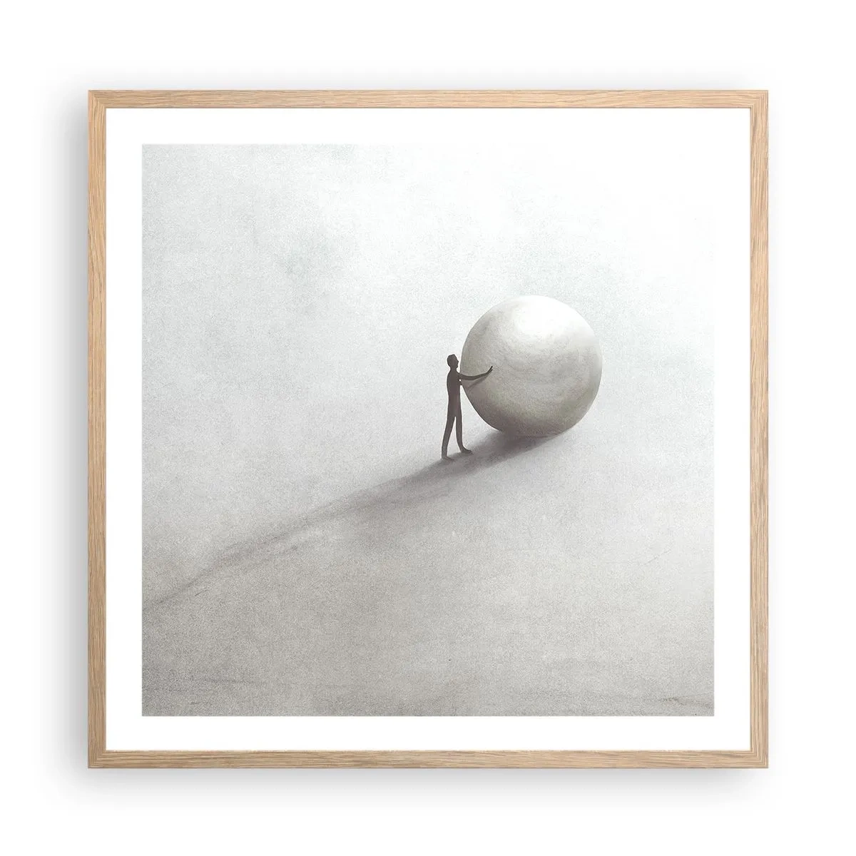 Plakát v rámu světlý dub - Hra života - 60x60 cm