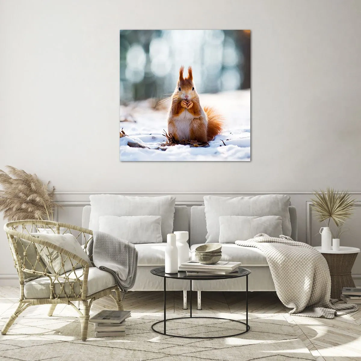 Obraz na skle - Co se tak díváš? - 30x30 cm