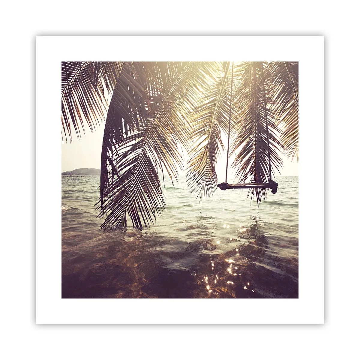 Plakát - Houpat se libovolně v oblacích - 40x40 cm