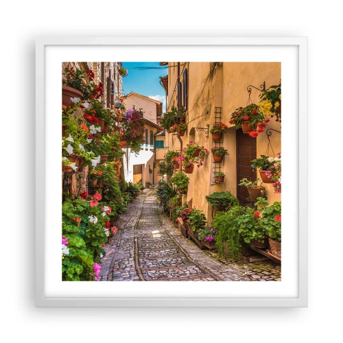 Plakát v bílém rámu - Italské zákoutí - 50x50 cm
