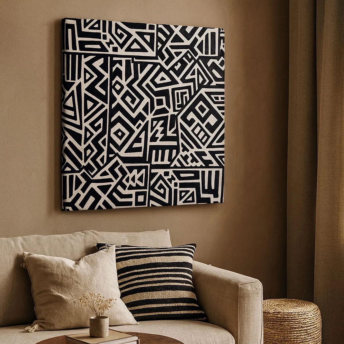 Obraz na plátně - Předkolumbovská kompozice - 30x30 cm