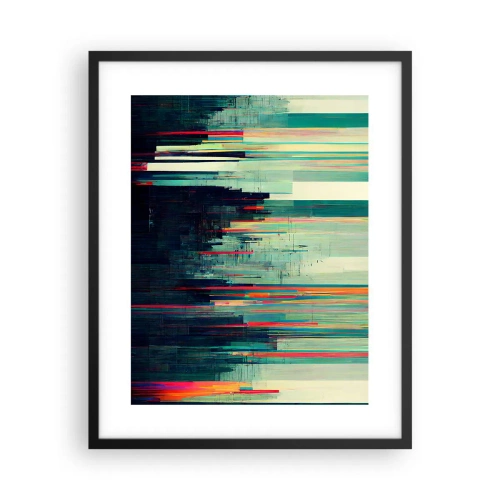 Plakát v černém rámu - Futuristické město - 40x50 cm