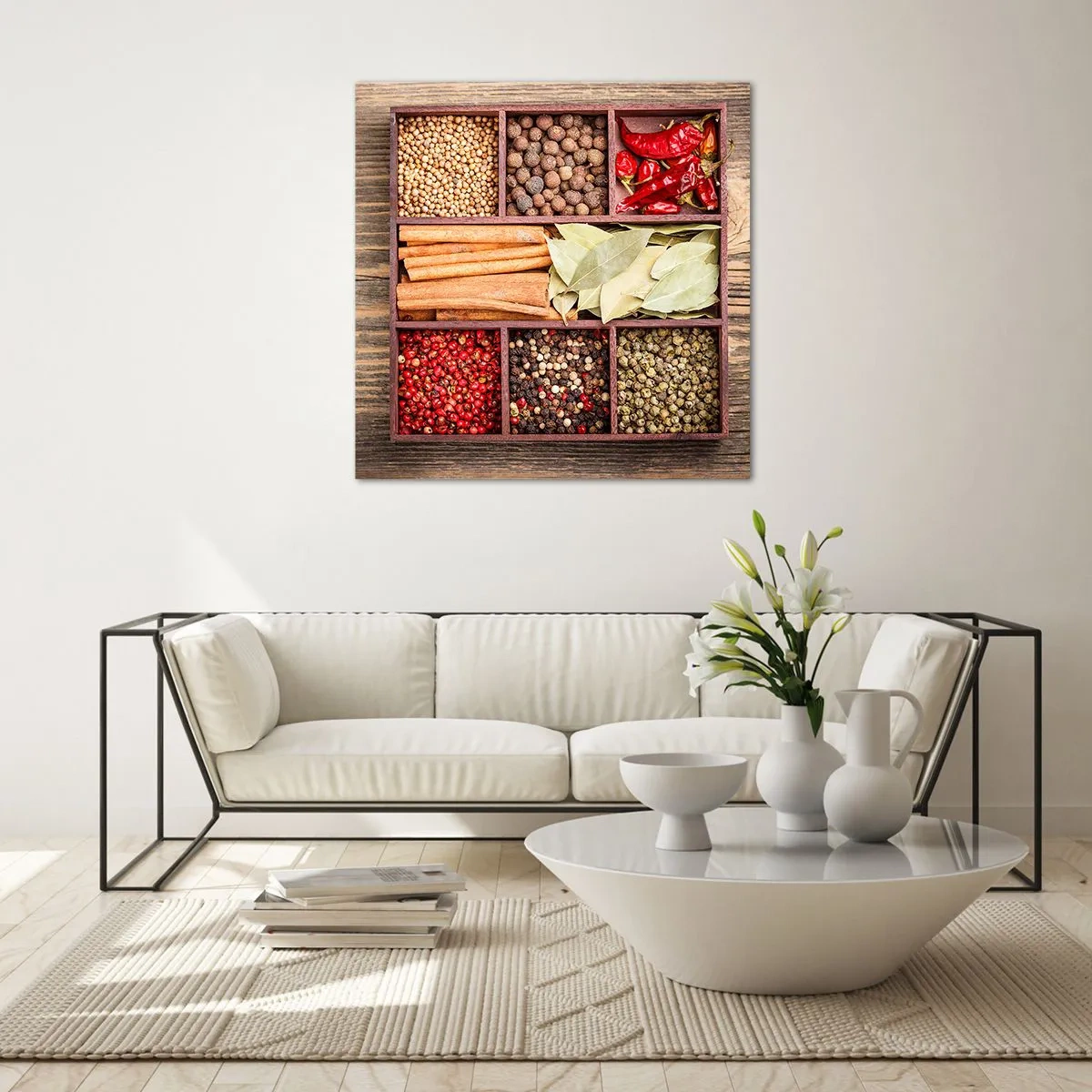 Obraz na skle - Pořádek tvarů, buket vůní - 70x70 cm
