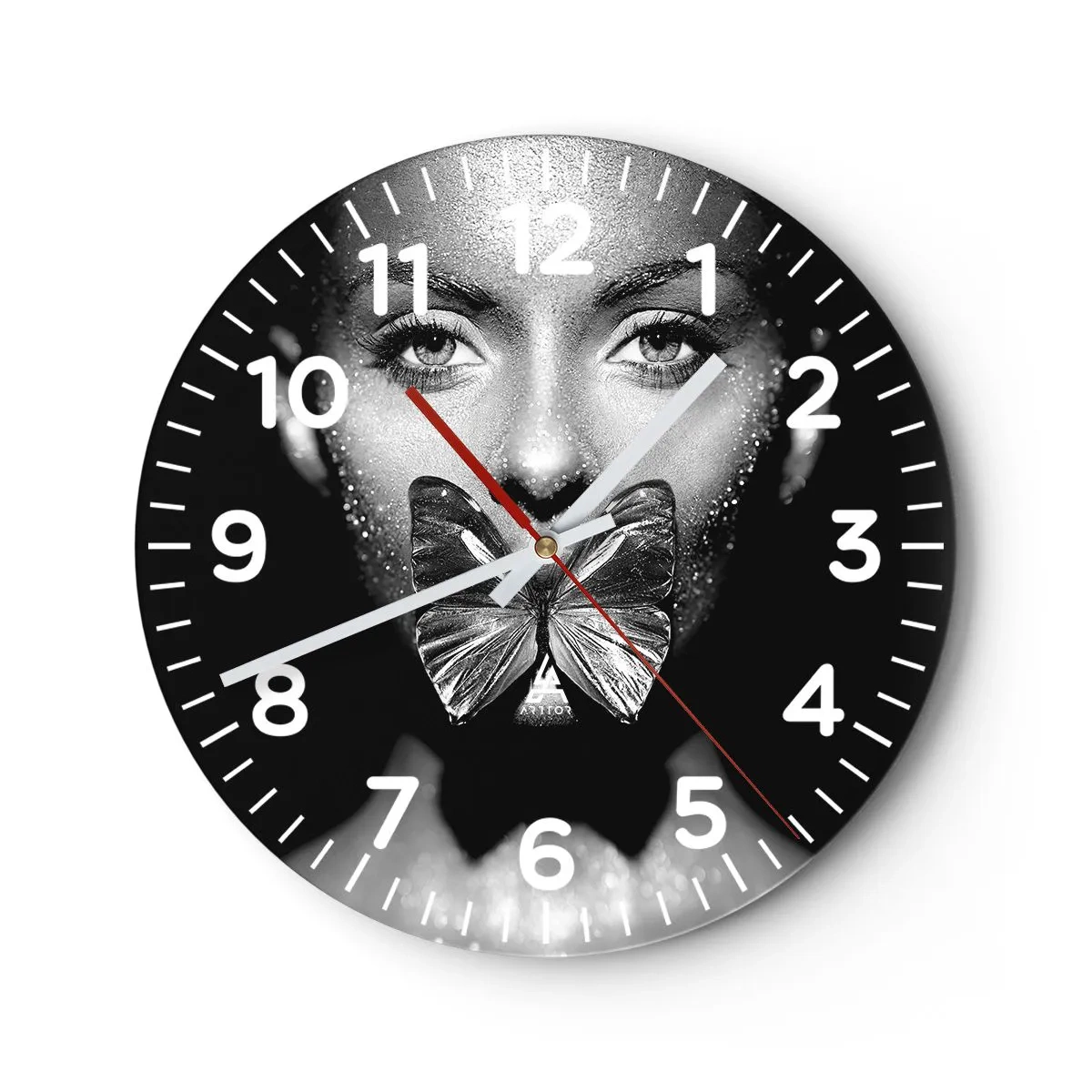 Nástěnné hodiny - Motýlí polibek - 40x40 cm