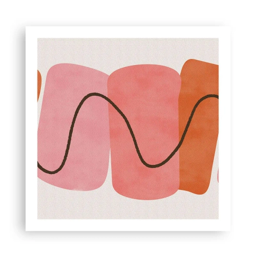 Plakát - Jemný pohyb forem - 60x60 cm