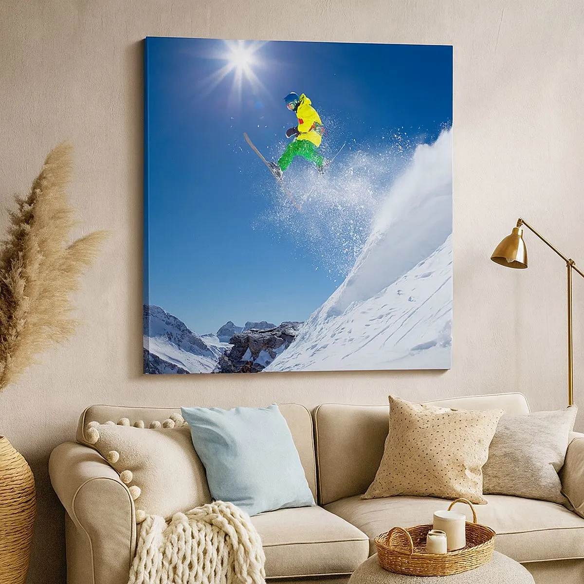 Obraz na plátně - Tančící s horami - 30x30 cm