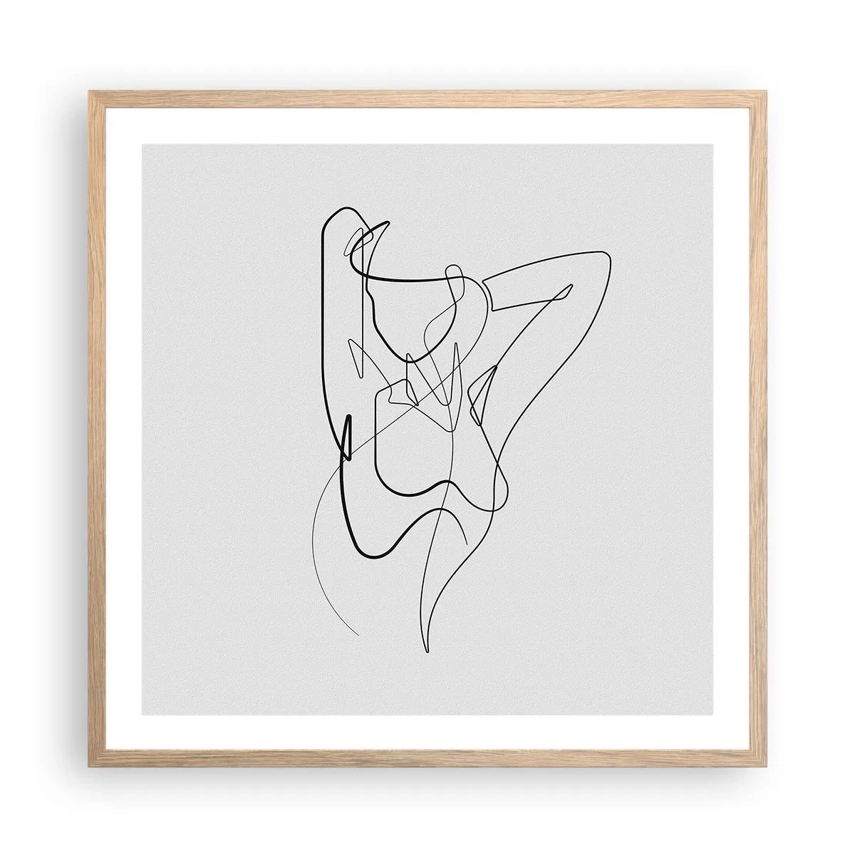 Plakát v rámu světlý dub - Ty jsi záhada… - 60x60 cm