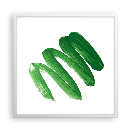 Plakát v bílém rámu - Zelený žert - 60x60 cm