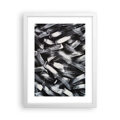Plakát v bílém rámu - Abstrakce v industriálním duchu - 30x40 cm