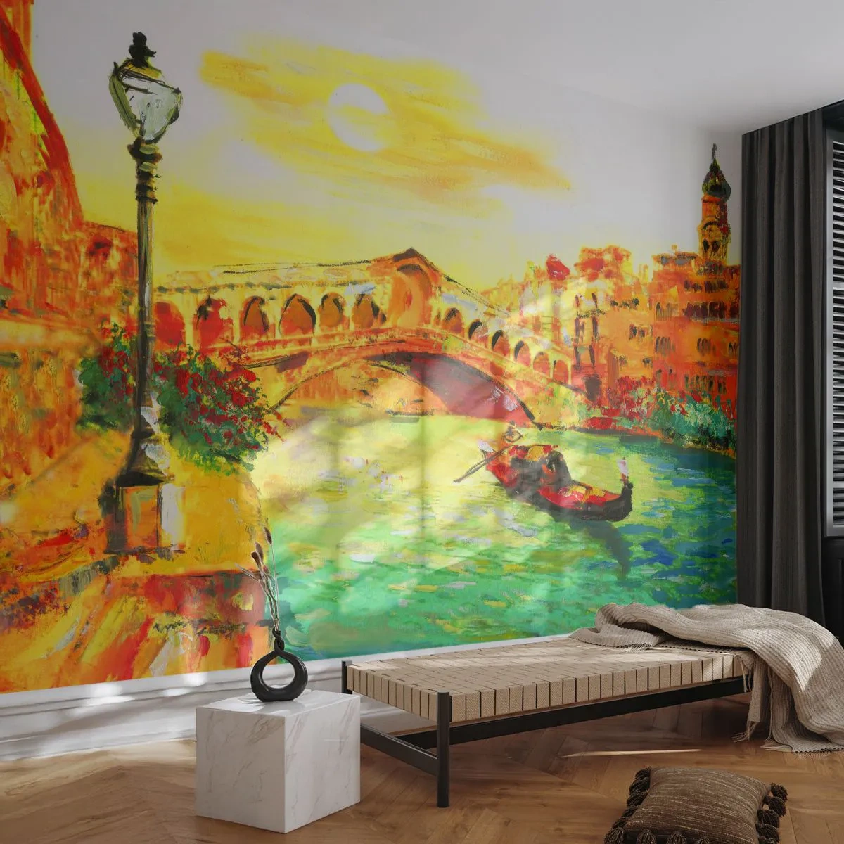 Fototapeta Premium Canvas - Pouť zamilovaných - Benátky, Město, Architektura - 100x70 cm