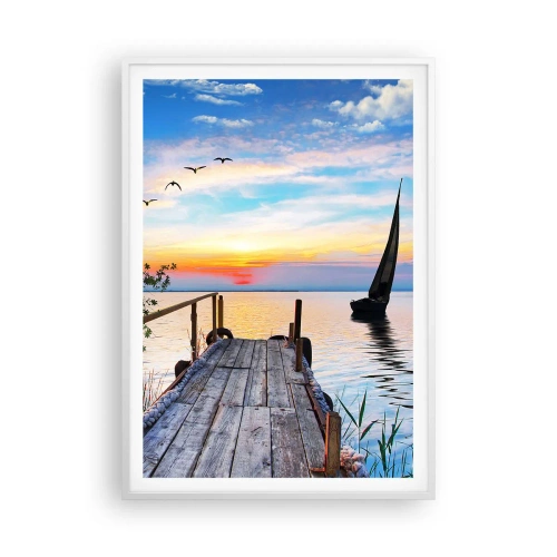 Plakát v bílém rámu - Dobrý večer - 70x100 cm