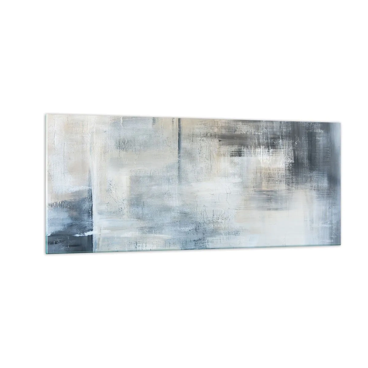 Obraz na skle - Za závojem modré - 100x40 cm