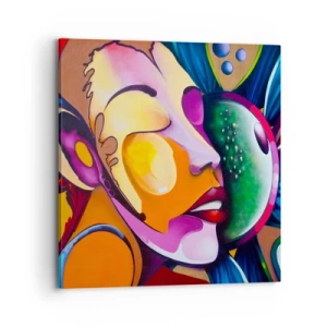 Obraz na plátně - Dotknout se barvou - 70x70 cm