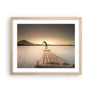 Plakát v rámu světlý dub - Před odpočinkem - 50x40 cm