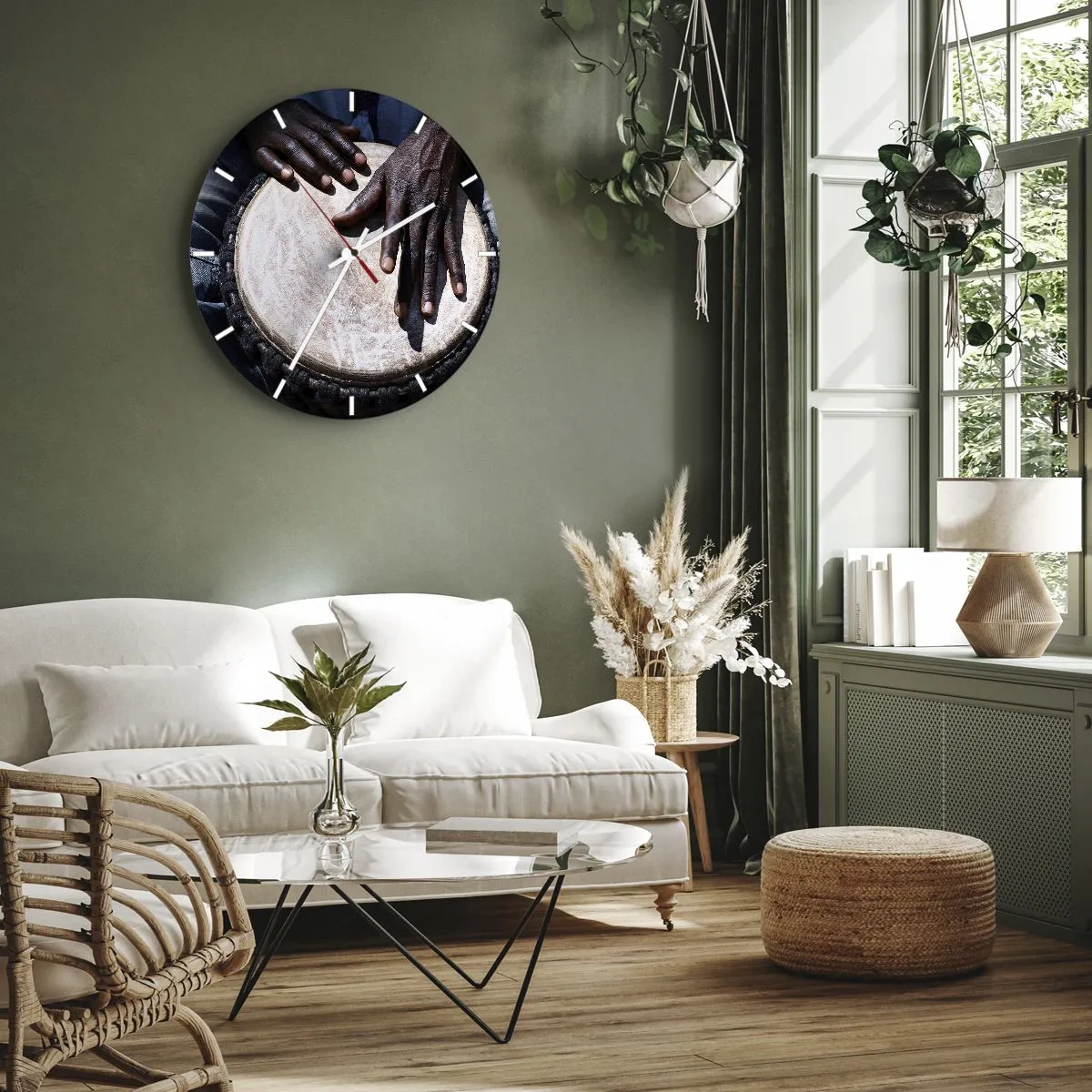 Nástěnné hodiny - Žijte ve svém rytmu - 40x40 cm