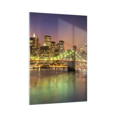 Obraz na skle - Zde světlo nikdy nezhasne - 50x70 cm