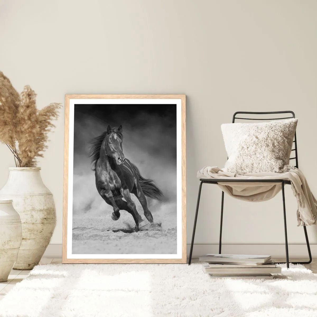 Plakát v rámu světlý dub - Hodné samotného emíra - 70x100 cm