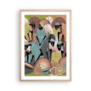 Plakát v rámu světlý dub - Blíží se velký svátek - 50x70 cm