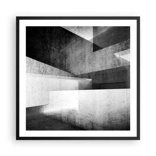 Plakát v černém rámu - Struktura prostoru - 60x60 cm