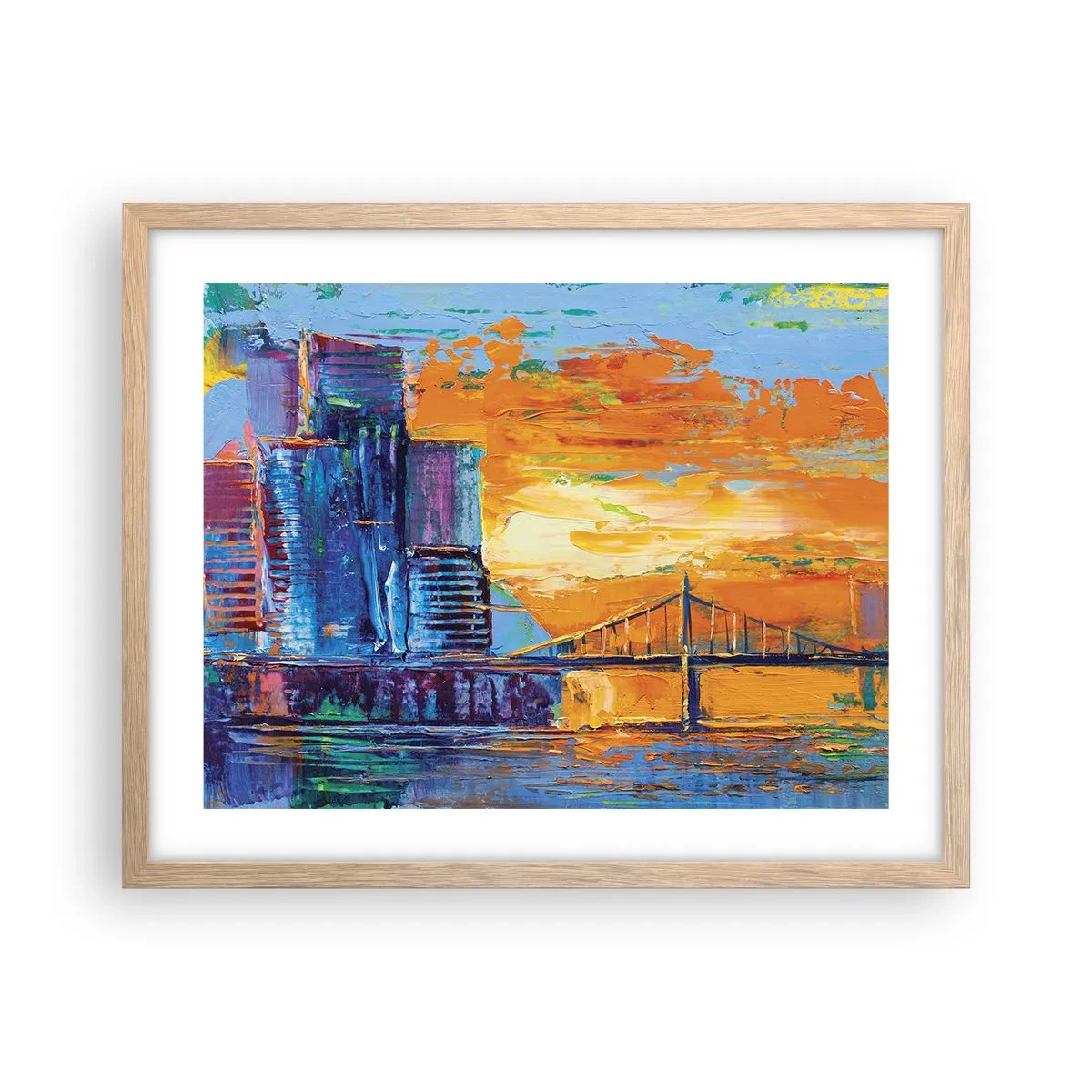 Plakát v rámu světlý dub - Kultura a příroda - 50x40 cm