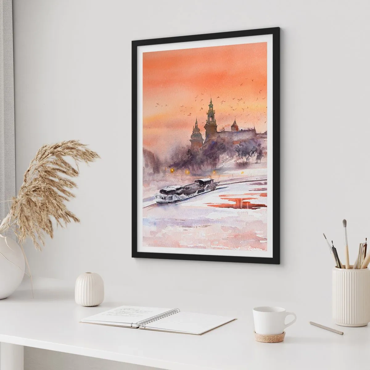 Plakát v černém rámu - Královský západ slunce - 61x91 cm