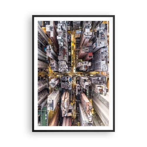 Plakát v černém rámu - Pozdrav z Hongkongu - 70x100 cm