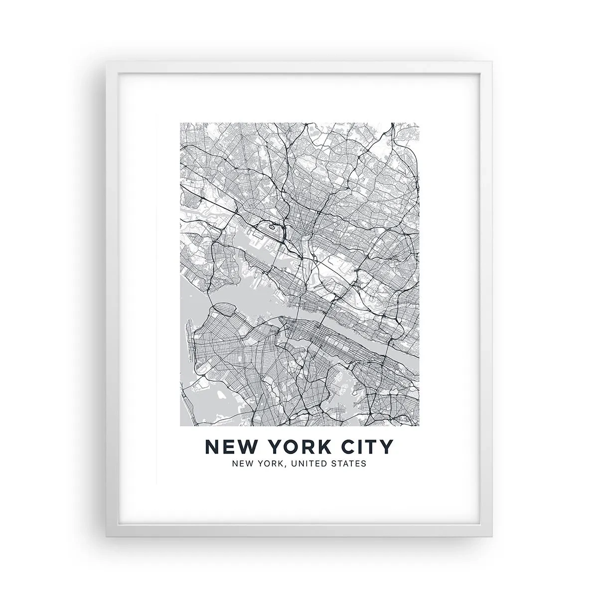 Plakát v bílém rámu - Anatomie metropole - 40x50 cm