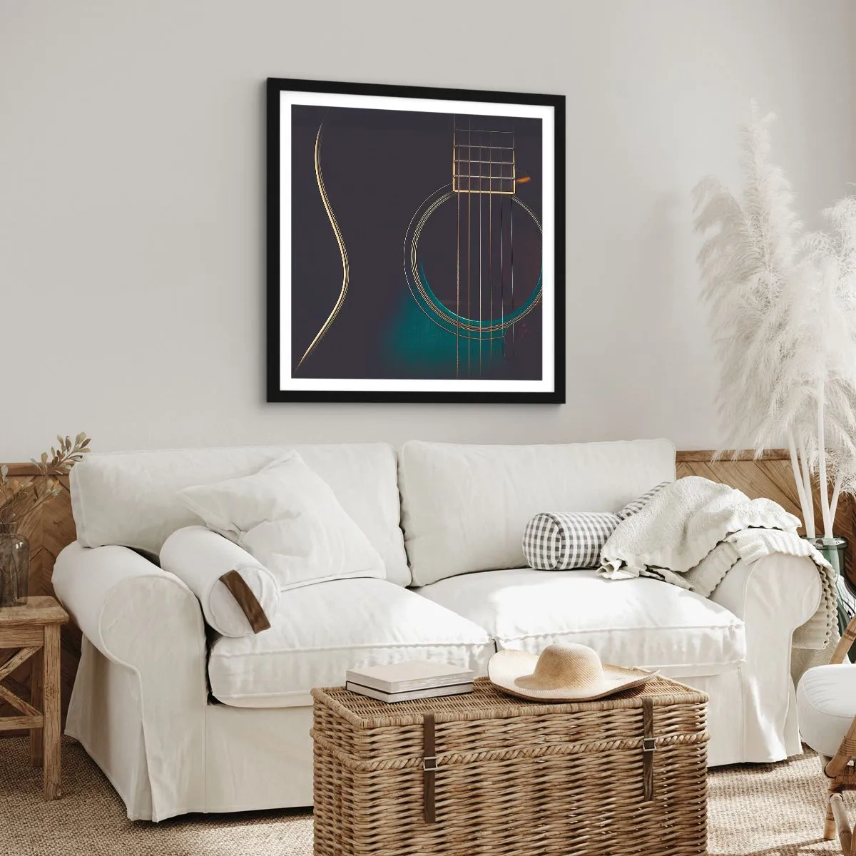 Plakát v černém rámu - Okamžik, než to zazní - 60x60 cm