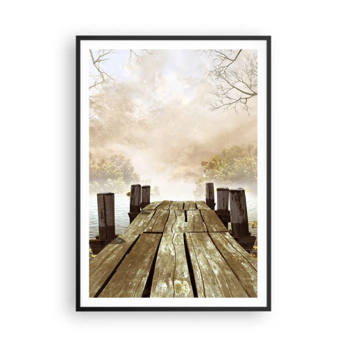 Plakát v černém rámu - Jemný smutek podzimu - 70x100 cm