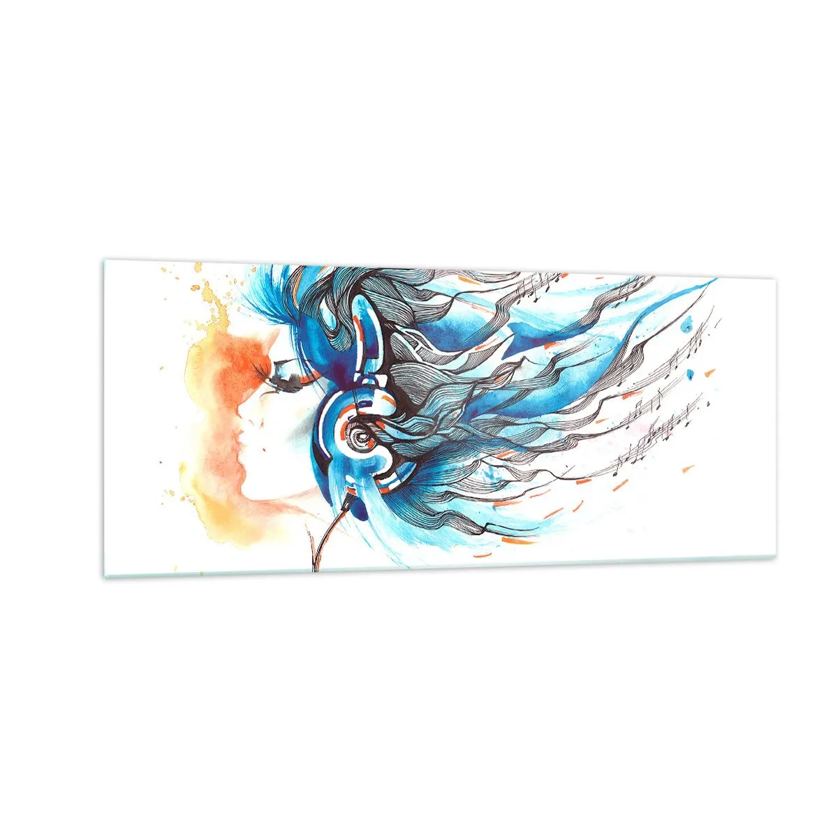 Obraz na skle - Ať hraje hudba - 100x40 cm