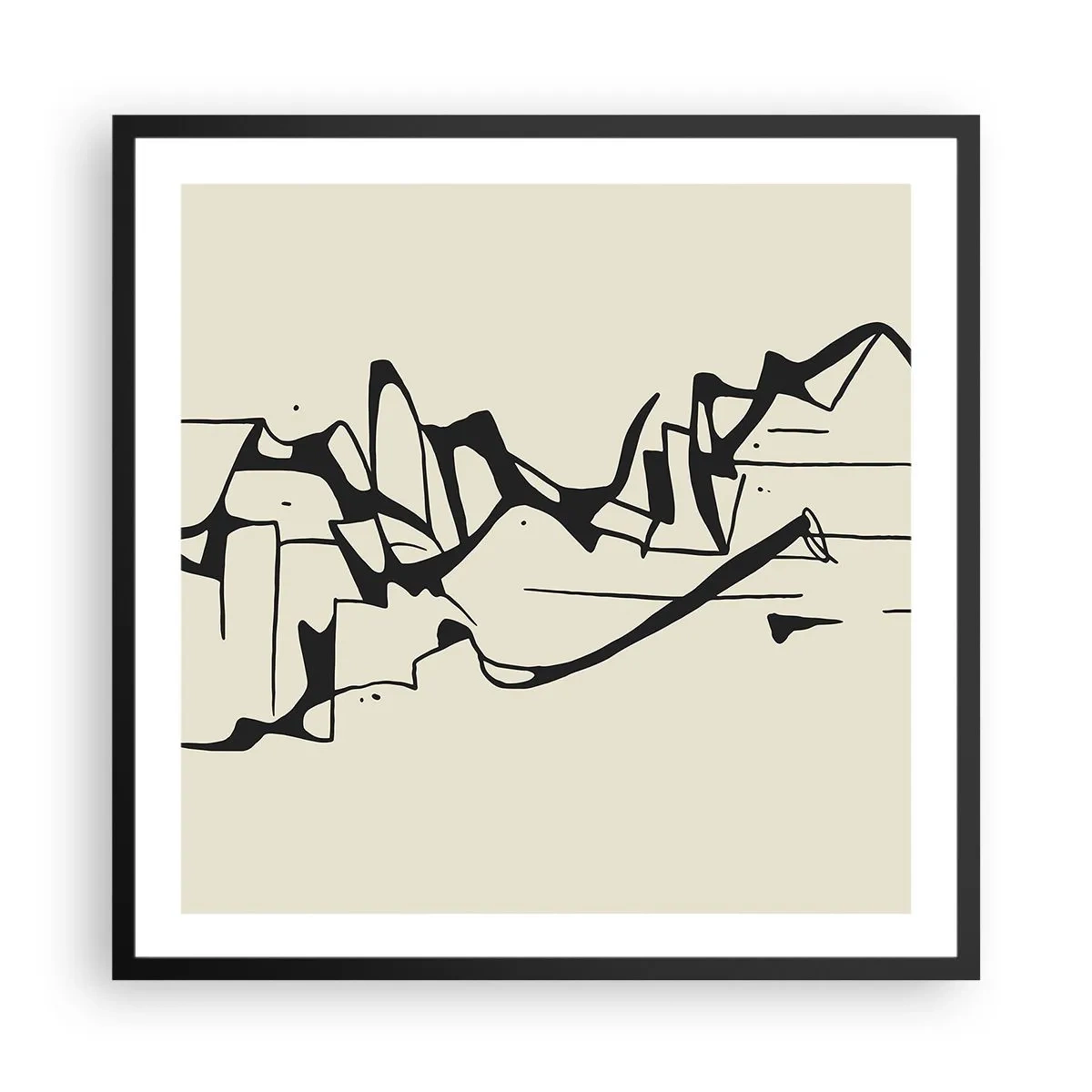 Plakát v černém rámu - Možná krajina - 60x60 cm