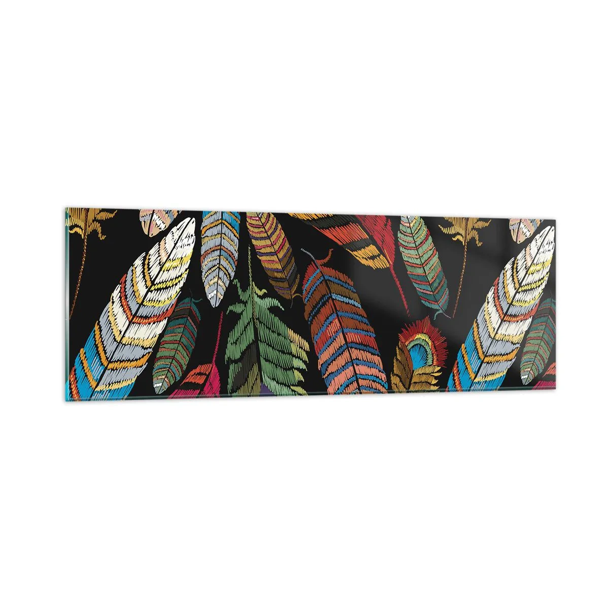 Obraz na skle - Ptačí karneval - 90x30 cm