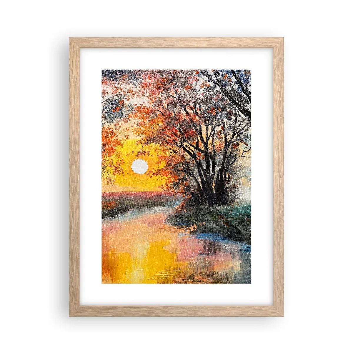 Plakát v rámu světlý dub - Podzimní nádech - 30x40 cm
