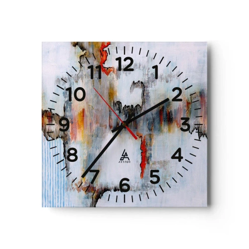 Nástěnné hodiny - Klackem po vodě - 30x30 cm