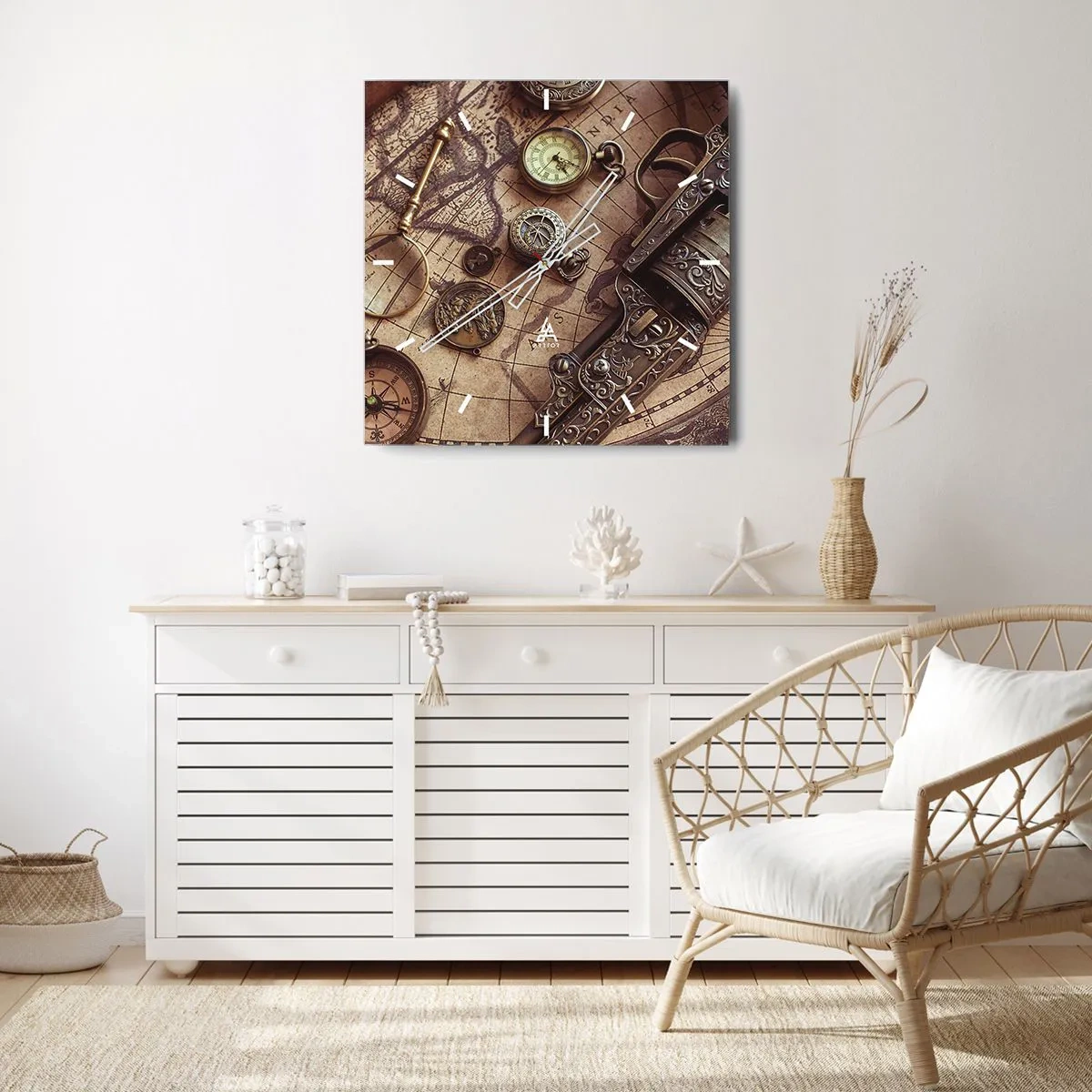 Nástěnné hodiny - Dobrodružství volá - 40x40 cm