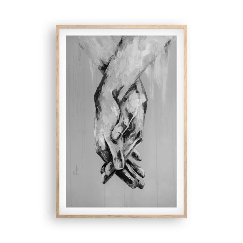 Plakát v rámu světlý dub - Začátek… - 61x91 cm