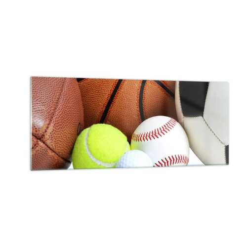 Obraz na skle - Spojuje nás fotbal! - 100x40 cm