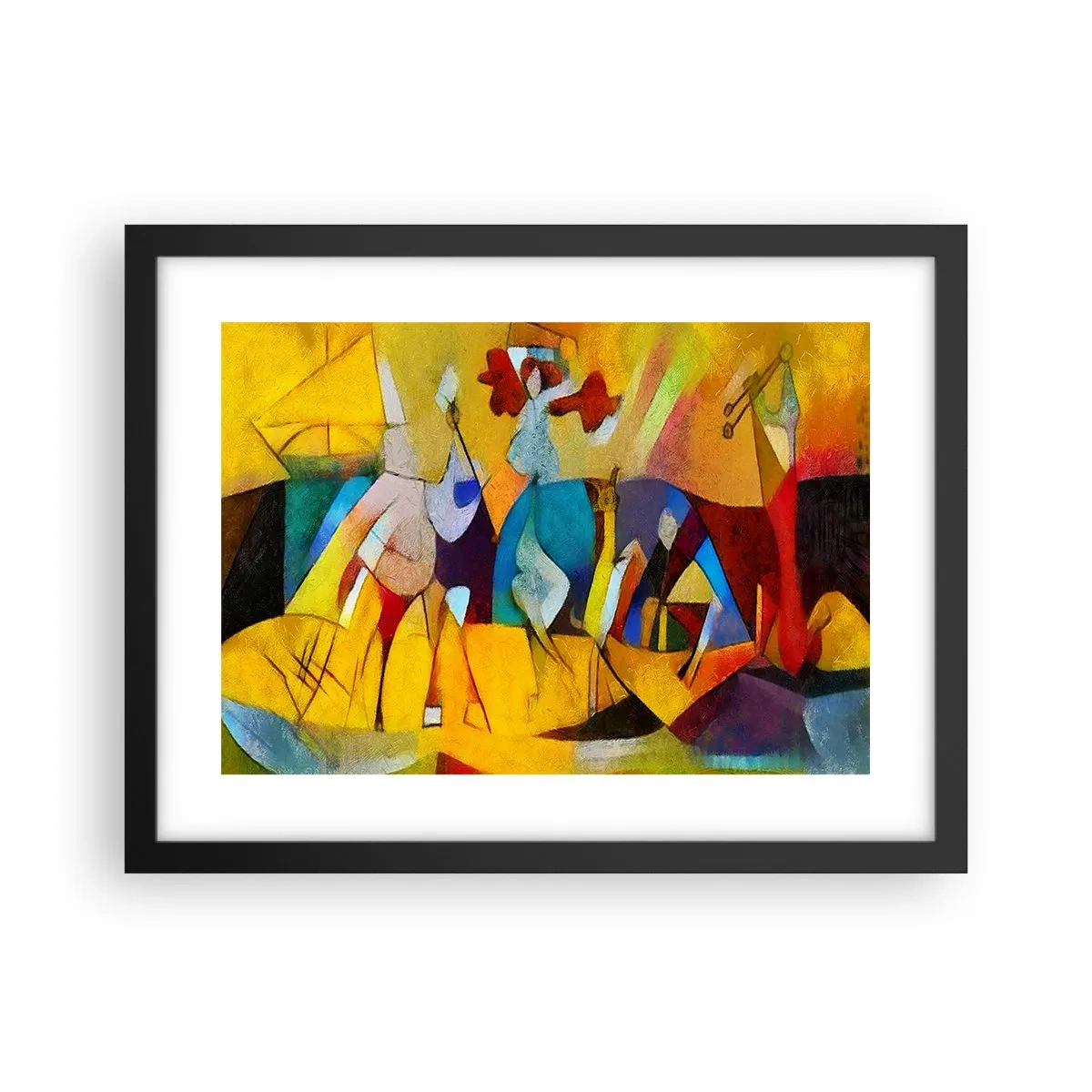 Plakát v černém rámu - Slunce - život - radost - 40x30 cm