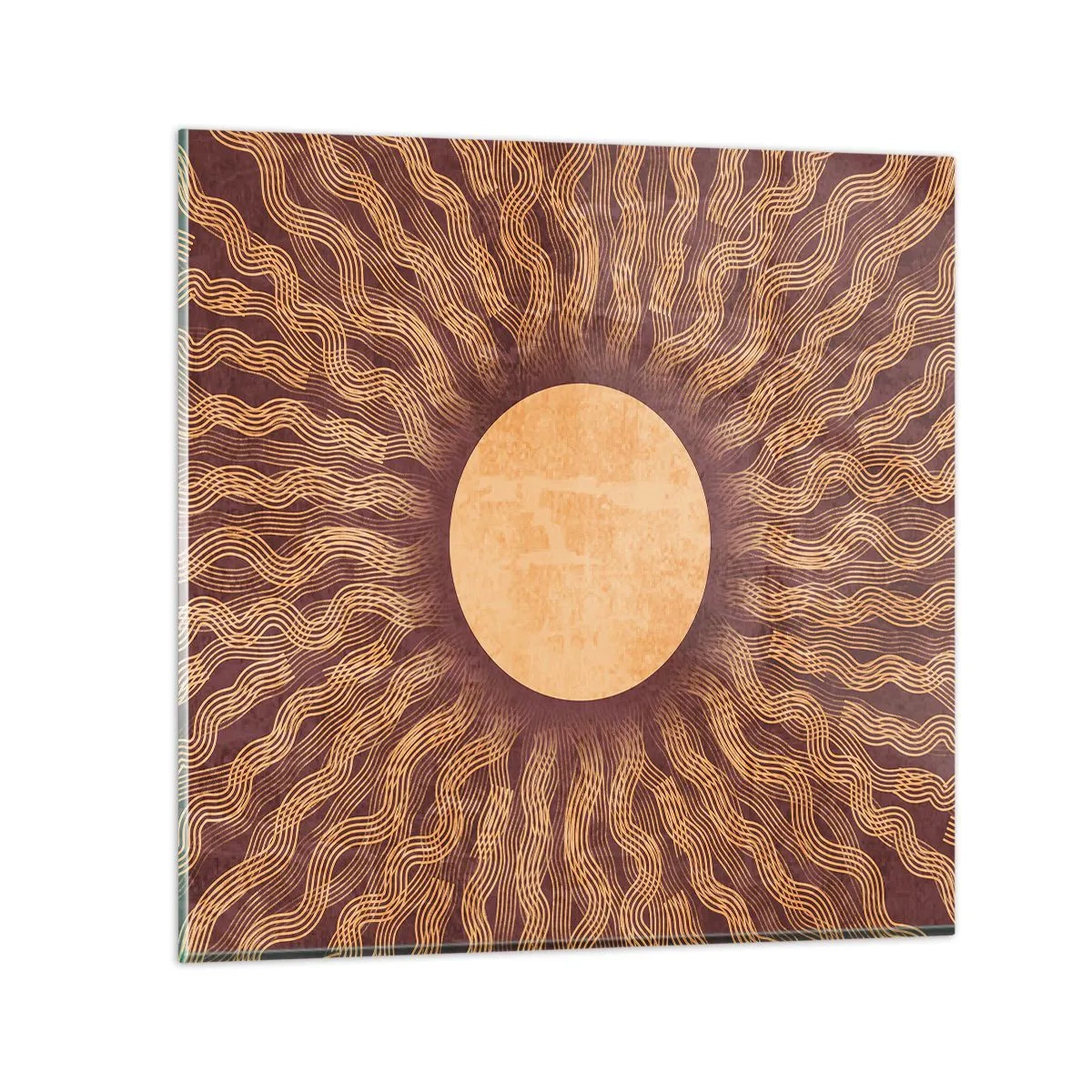 Obraz na skle - Ikona slunce - 70x70 cm