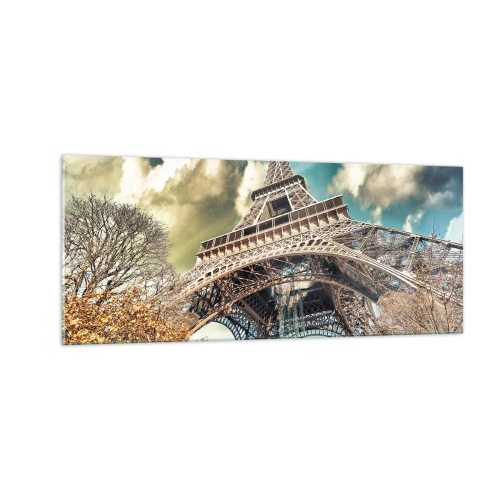Obraz na skle - A na podzim v Paříži… - 100x40 cm