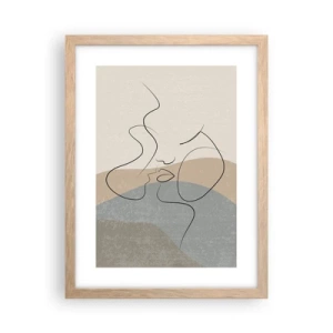 Plakát v rámu světlý dub - Jako tah štětcem - 30x40 cm