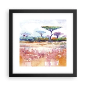 Plakát v černém rámu - Barvy savany - 30x30 cm
