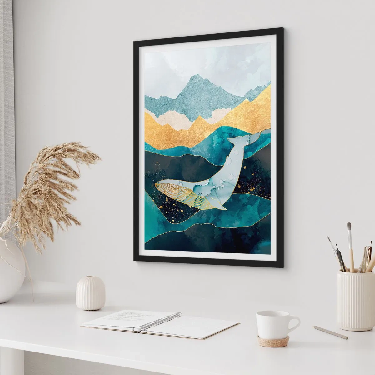 Plakát v černém rámu - Chladná krása severu - 50x70 cm