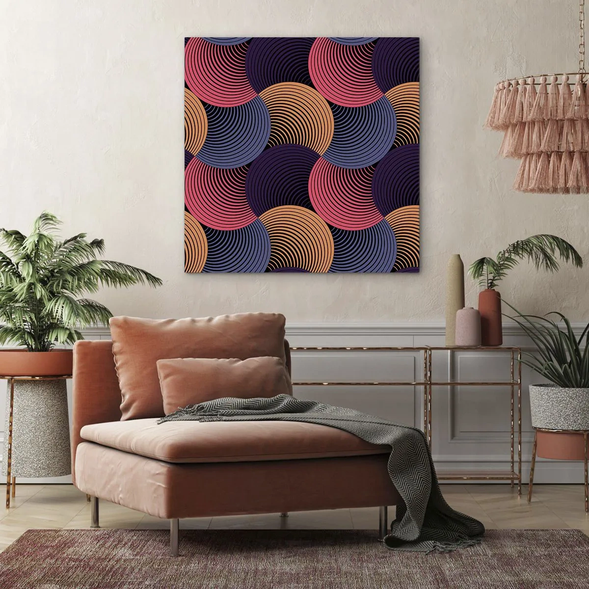 Obraz na plátně - V kruhovém rytmu - 60x60 cm