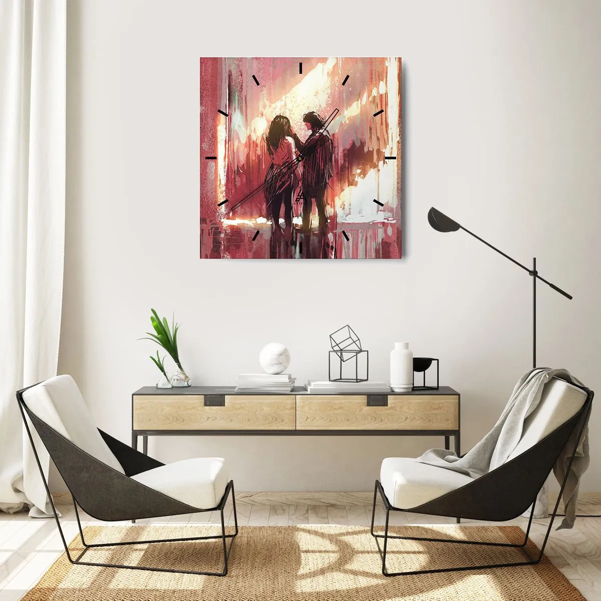 Nástěnné hodiny - Věčný příběh lásky - 30x30 cm