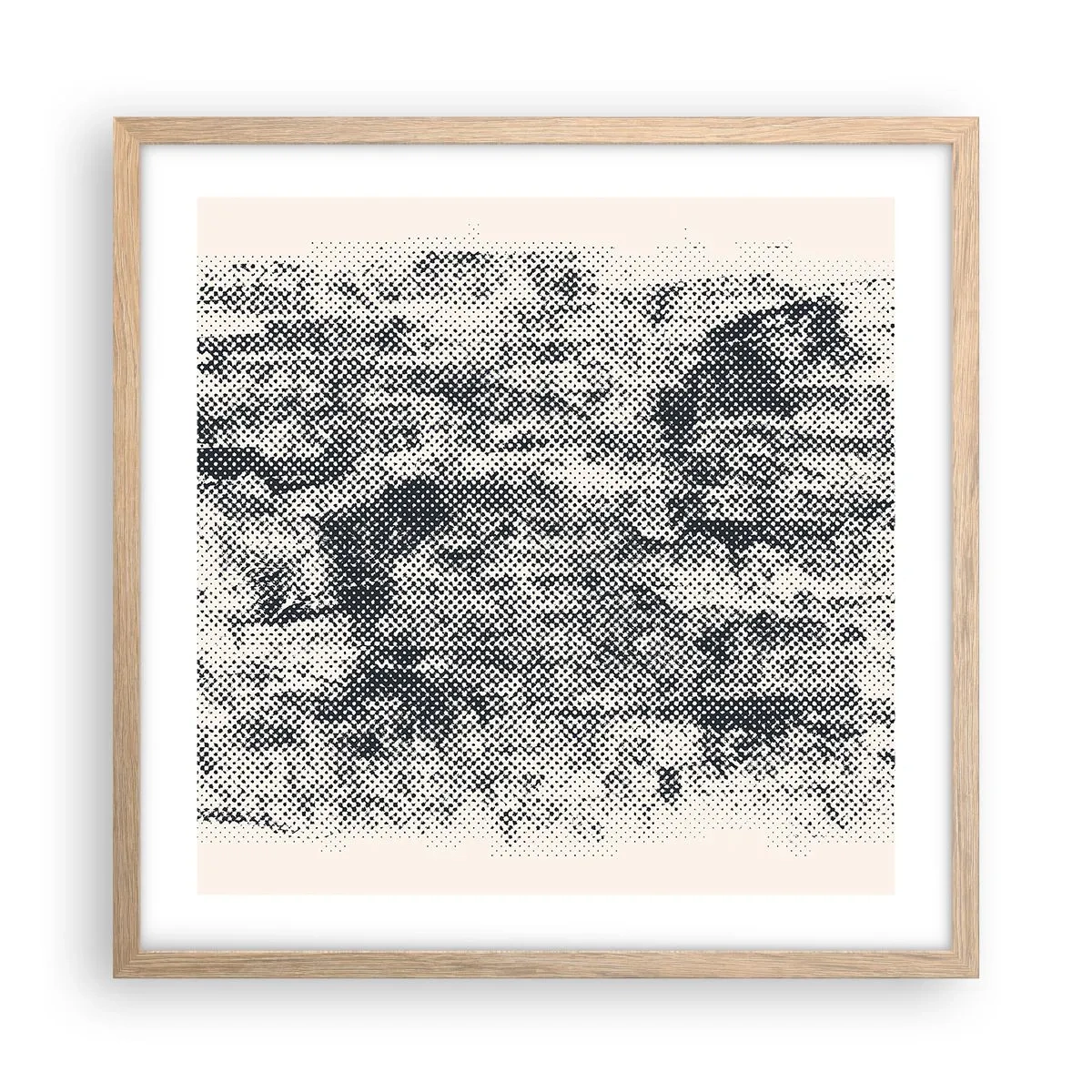 Plakát v rámu světlý dub - Mlžná kompozice - 50x50 cm